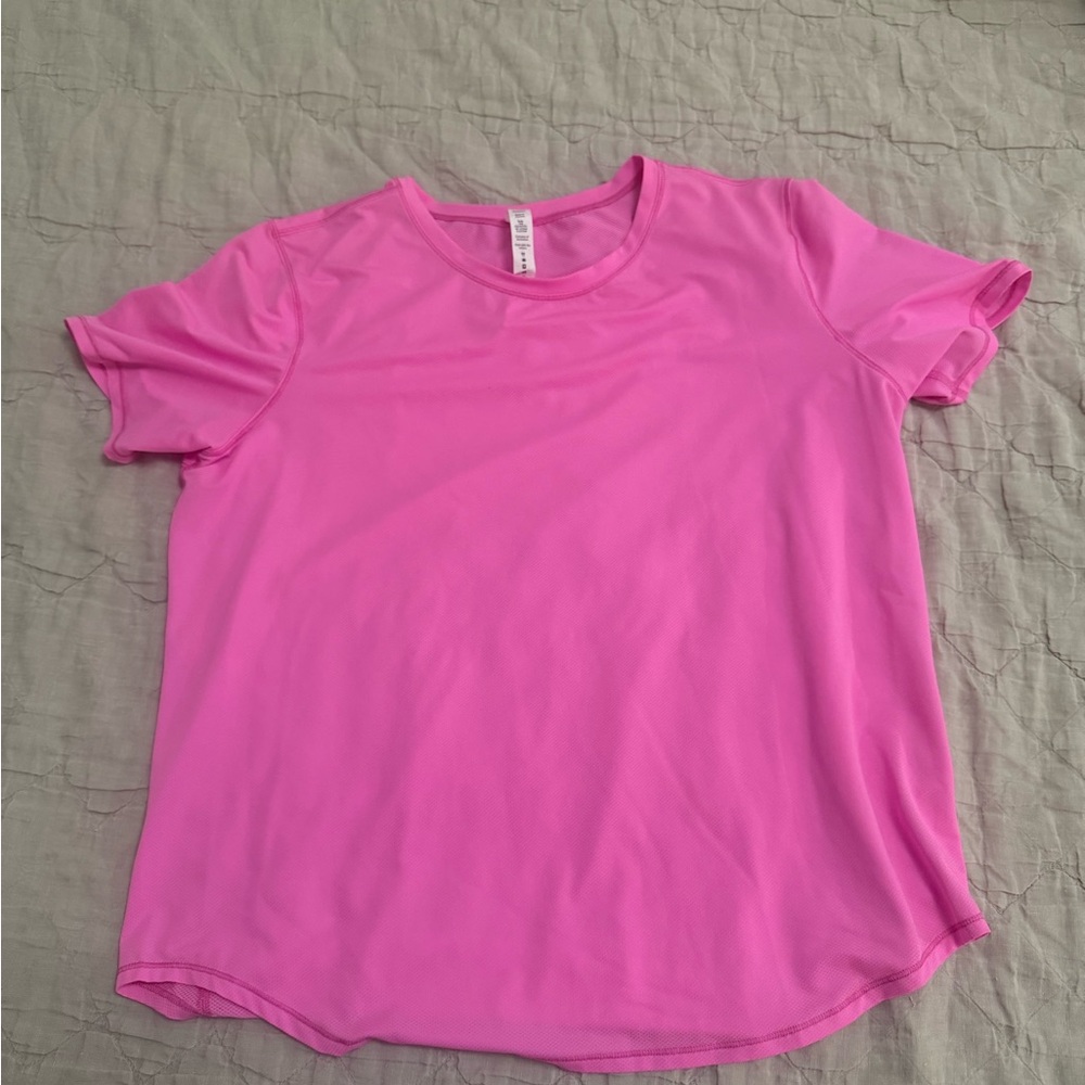 lululemon athletica Vibrant Pink Short Sleeve Tee